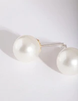 Large Pearl Stud Earrings