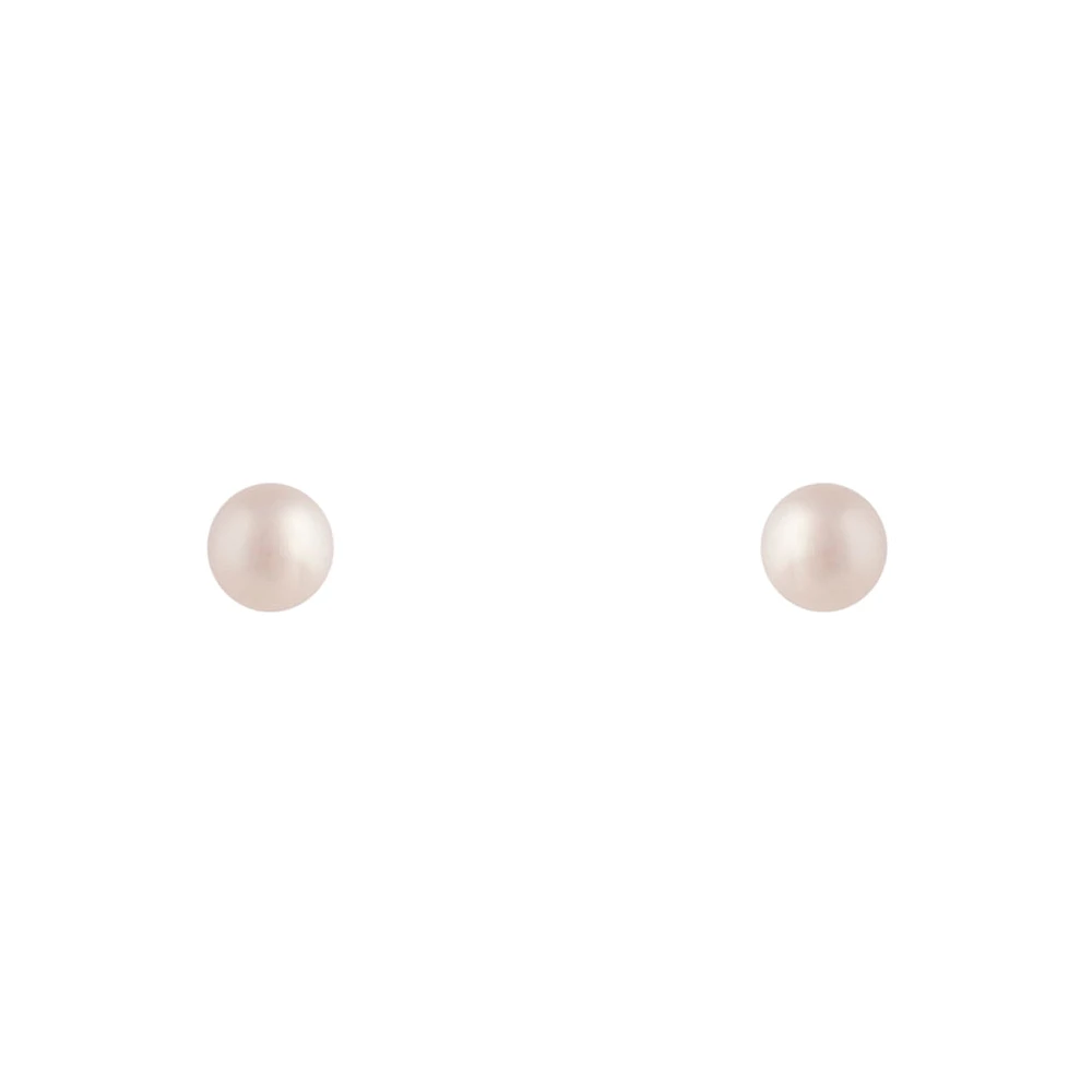 Sterling Silver 5mm Freshwater Pearl Stud Earrings