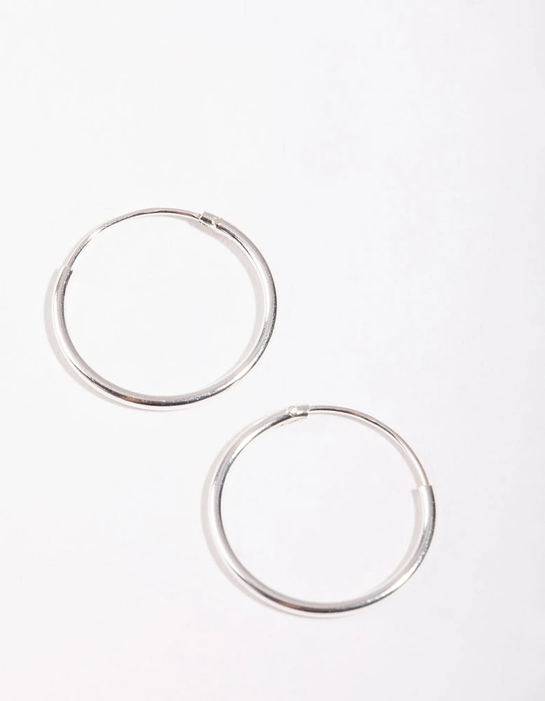 Sterling Silver 16mm Hoop Earrings