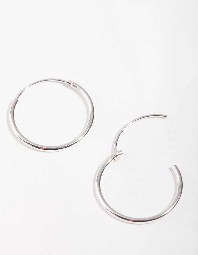 Sterling Silver 16mm Hoop Earrings