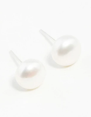 Sterling Silver Freshwater Pearl Stud Earrings