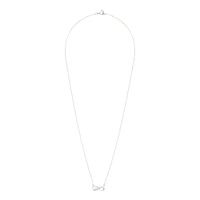 Sterling Silver Diamante Infinity Pendant Necklace