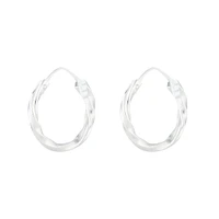 Sterling Silver Twist Hoop Earrings