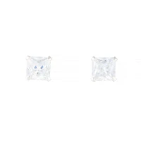 Sterling Silver Square CZ Stud