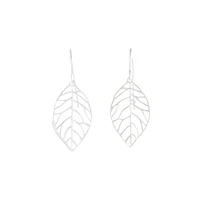 Sterling Silver Leaf Drop Earrings