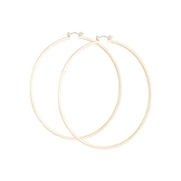 Polished Gold Large Hoop Earrings