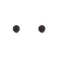 Black Mini Fireball Stud Earrings