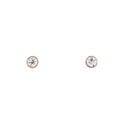 Rose Gold Diamante Very Small Stud Earrings