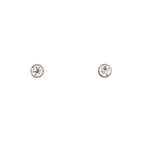 Rose Gold Diamante Very Small Stud Earrings