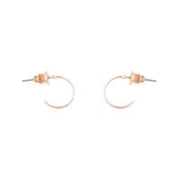 Rose Gold Mini Metal Hoop Earrings