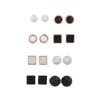 Glitter Shape 8-Pack Stud Earring