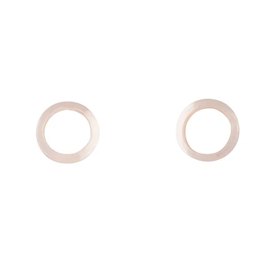 Rose Gold Smooth Open Circle Stud Earrings