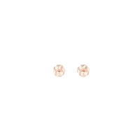 Rose Gold Texture Knot Stud Earrings