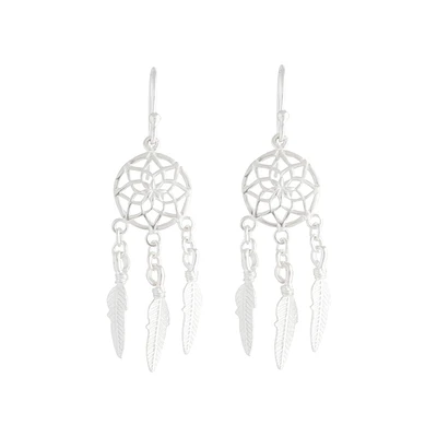 Sterling Silver Dreamcatcher Earrings