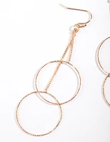 Gold Duo Chain Drop Earrings