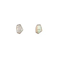 Irregular Shaped Pearl Coloured Stud Earrings