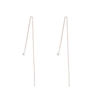 Sterling Silver Ball Thread Through Earrings