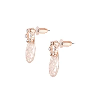 Rose Gold Filigree Sandwich Stud Earrings