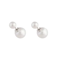 Pearl Ball Sandwich 8MM Stud Earrings