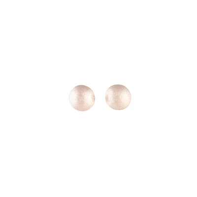 Rose Gold Sparkle Button Stud Earrings