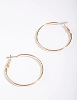 Gold 40mm Hoop Earrings