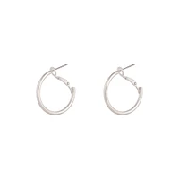 Rhodium 20mm Hoop Earrings