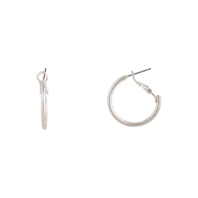 Silver Hoop Earrings 20mm