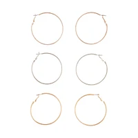 Mix Tube Big Hoop Earring Pack