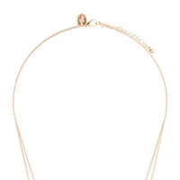 Gold Double Threaded Circle Necklace