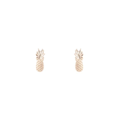 Rose Gold Pineapple Earrings