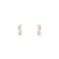 Rose Gold Pineapple Earrings