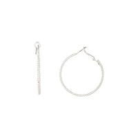 Classic Silver Round Hoop Earrings