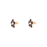 Black Daisy Stud Earrings