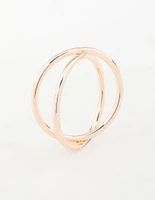 Rose Gold Cross Over Ring