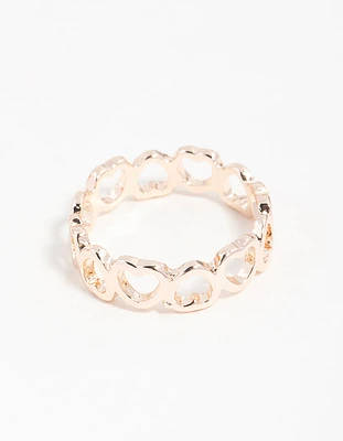 Rose Gold Heart Band Ring