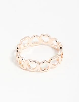 Rose Gold Heart Band Ring