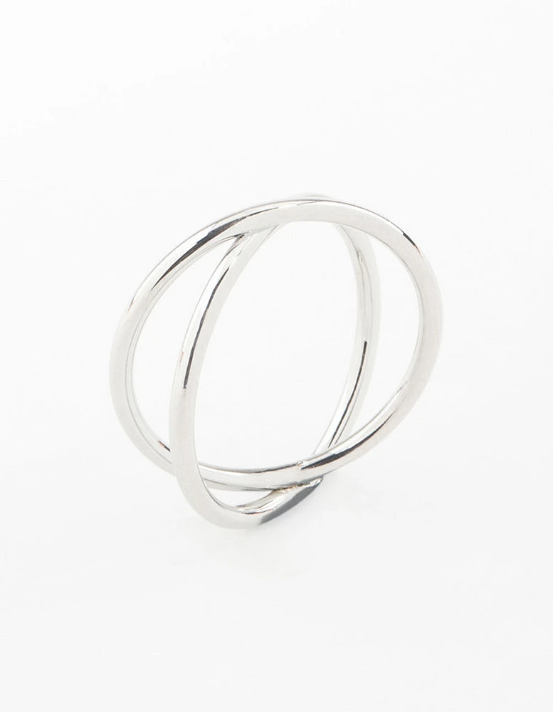 Rhodium Crossover X Ring