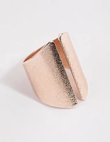 Rose Gold Open Shield Ring