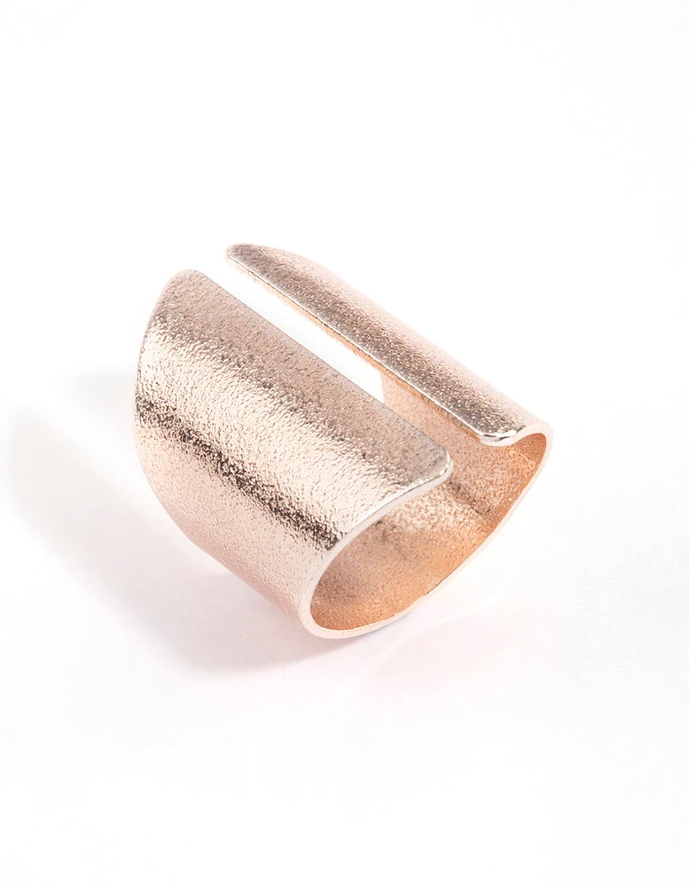 Rose Gold Open Shield Ring