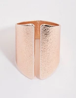 Rose Gold Open Shield Ring