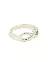 Rhodium Infinity Classic Ring