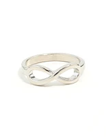 Rhodium Infinity Classic Ring