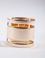 Gold Triple Tube Ring