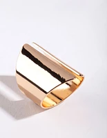 Gold Open Shield Ring