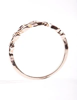 Rose Gold Leaf Band Ring
