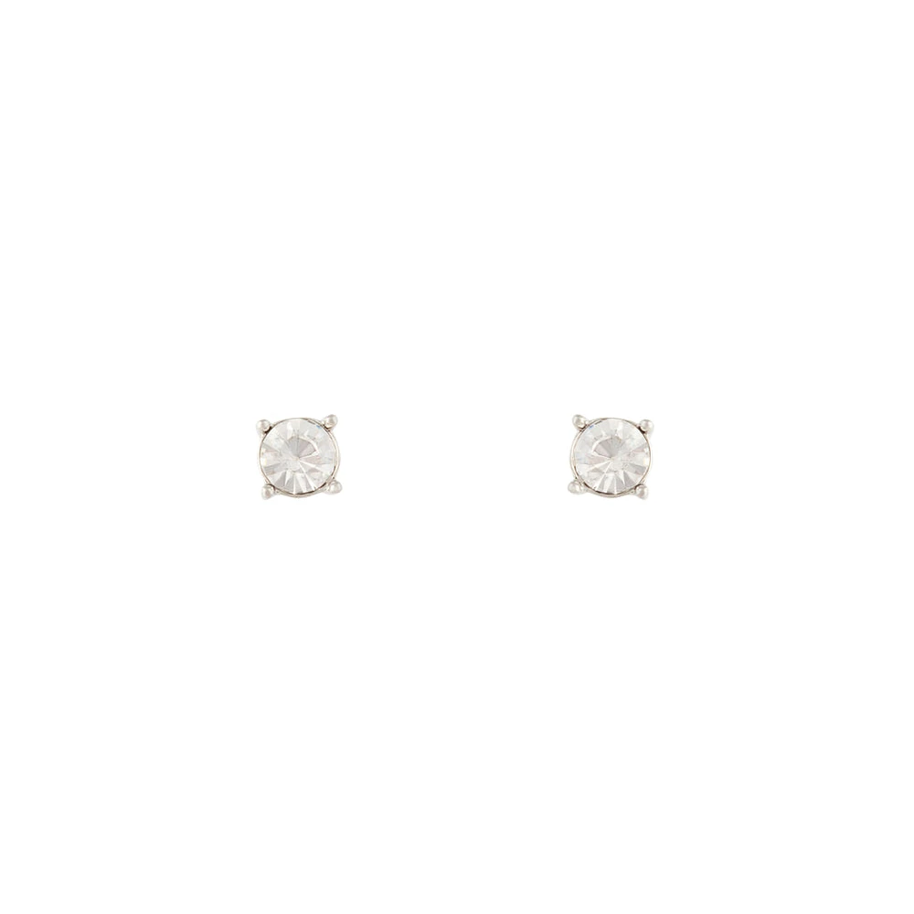 2 Carat Glass Stud Earrings