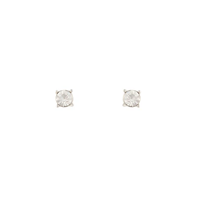 2 Carat Glass Stud Earrings