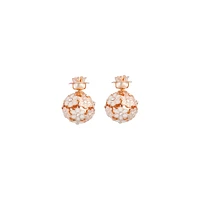 Rose Gold Flower Switch Earrings