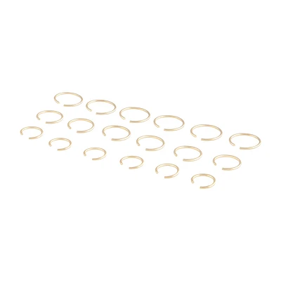 Gold Plain Metal Faux Body Hoops