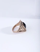 Antique Gold Star Jewel Ring